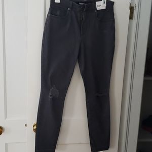 NWT Express dark gray distressed denim